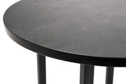 "Кипр" интерьерный стол из HPL круглый Ø30 H40, цвет "серый гранит"