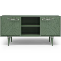 Тумба под ТВ Арт Колор leaves 117см Классик Сильвер Зеленый нефрит