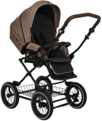 Детская коляска Roan Bass Next Classic d12 3 в 1 с автокреслом Avionaut Silver Black RCL265/1 Raisin Mood