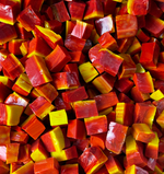 V1.K.red-yellow смальта разноформатная колотая красно-желтых оттенков