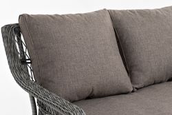 "Гранд Латте" диван трехместный из искусственного ротанга, цвет графит
