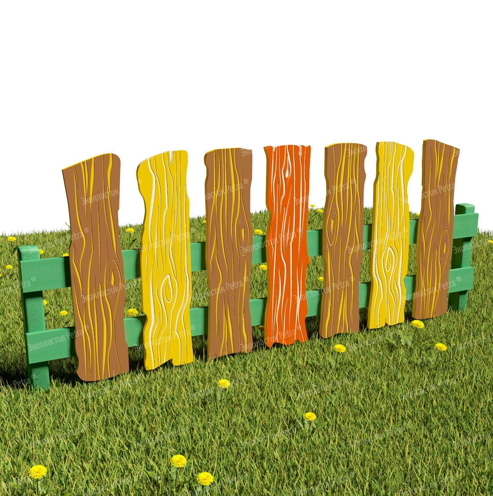 Забор уличный из экопластика 2, секция 1490х600 мм