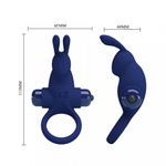 Эрекционное кольцо с вибрацией Blue rabbit