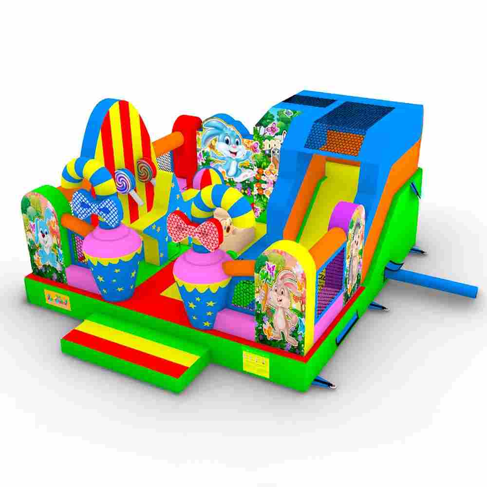 Коммерческий надувной батут «Зайка Степашка 2» 5*5*2,8 м