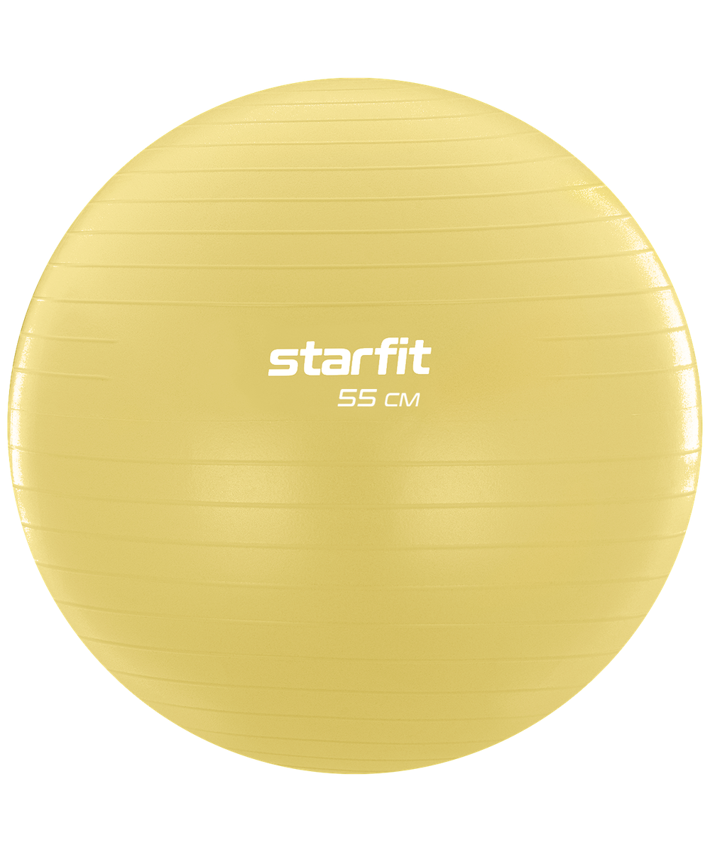 Фитбол GB-108 антивзрыв, 900 гр, желтый пастель, 55 см