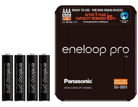 Аккумулятор Panasonic Eneloop Pro AAA 900 4BP (BK-4HCDE/4LE) 900 mAh, 4 шт, блистер-кейс, AAA