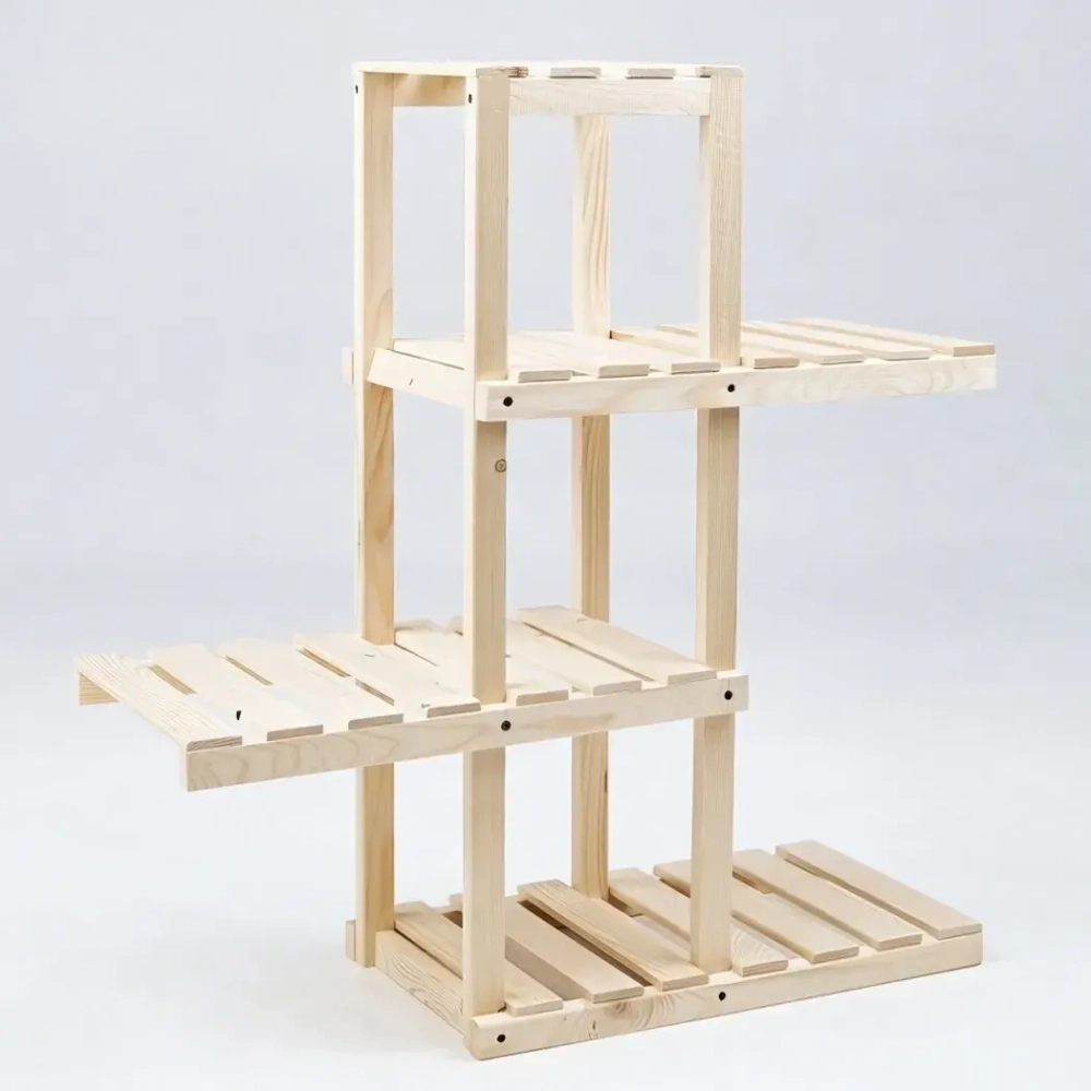 Этажерка для цветов напольная 80*60*28см