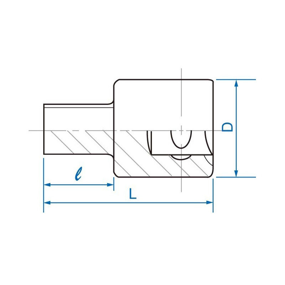 KING TONY (401410M) Насадка торцевая четырехгранная 1/2", 10 мм