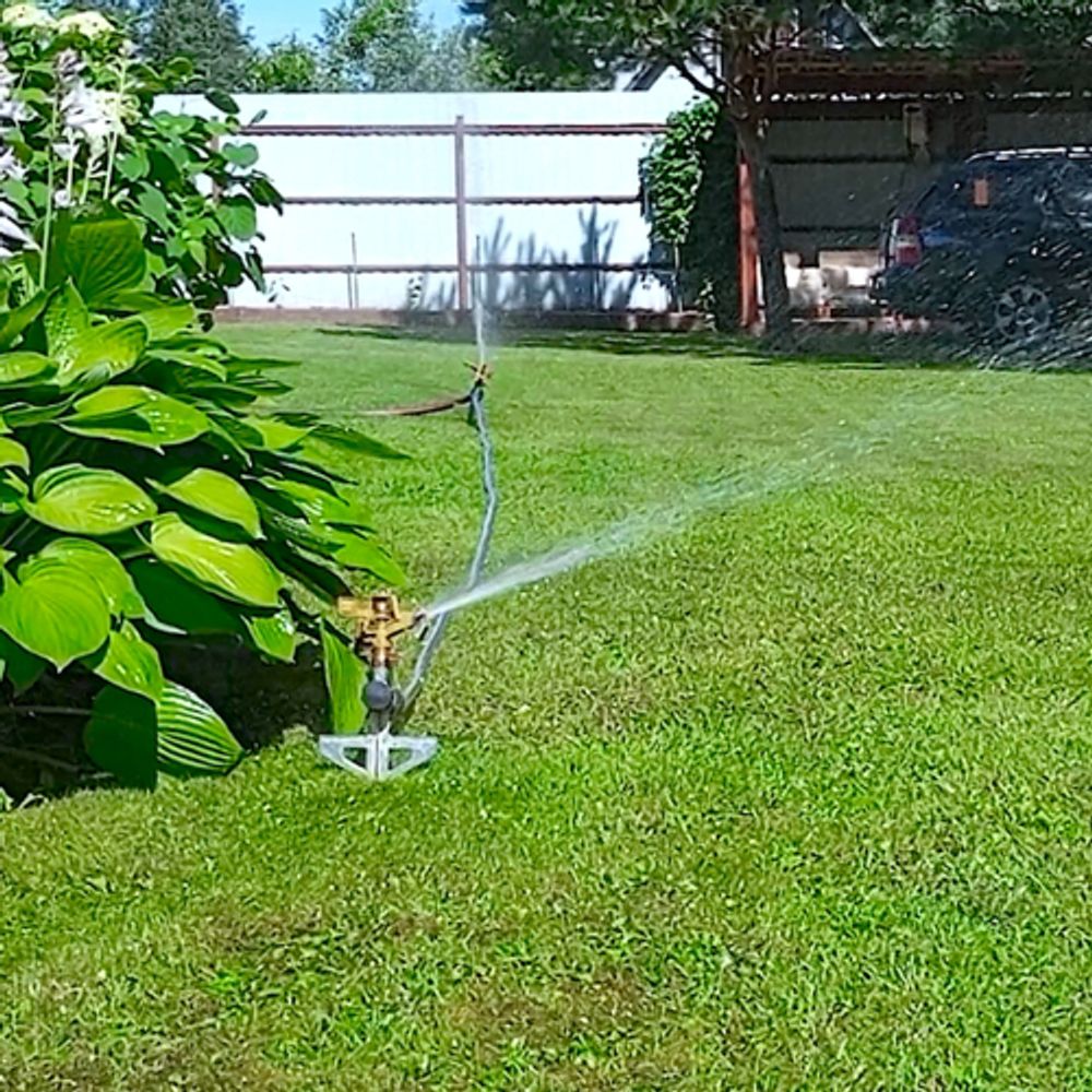 GWRS12-045 GREEN APPLE Разбрызгиватель 360 град, импульсный, вращающийся, металл | Аксессуары для полива Green Apple