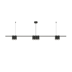 DK4063-BK Подвесной светильник ORBIT, IP20, 7xGU10 LED до 15 Вт, черный матовый, алюминий