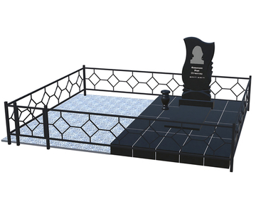 Готовое ритуальное сооружение 1,5м*2,4м (под ключ)