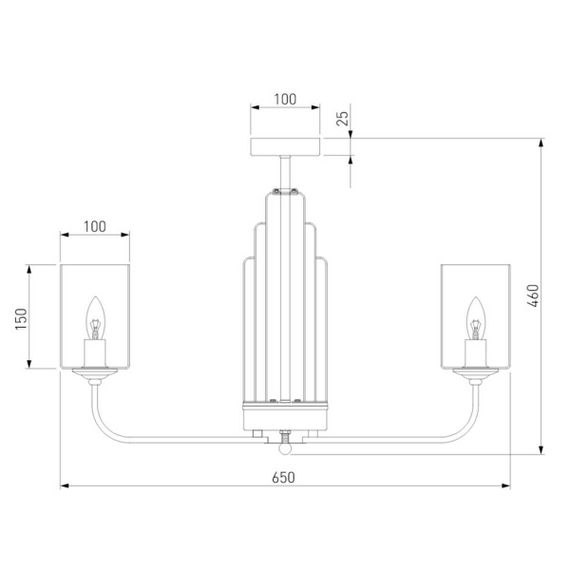 Потолочная люстра Eurosvet Defi 60138/6 сатин-никель