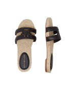 Шлепанцы кожаные emboss Tommy Hilfiger - черный(FW0FW07928)