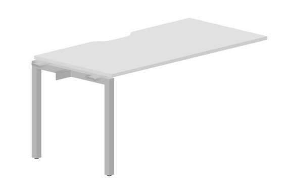 стол Polo 1580х780х750мм (с эргономичным вырезом) - приставной элемент