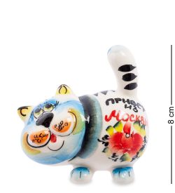 ГЛ- 368 Фигурка «Кот Барсик» цв. (Гжельский фарфор)