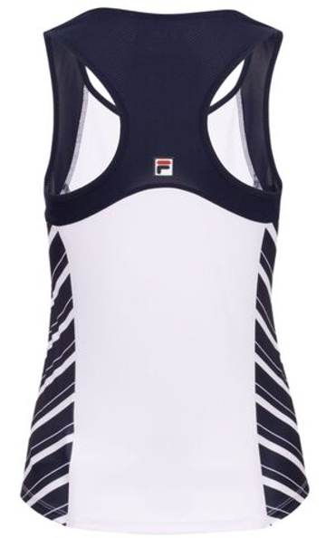 Женский топ теннисный Fila Steffi Top - white/navy