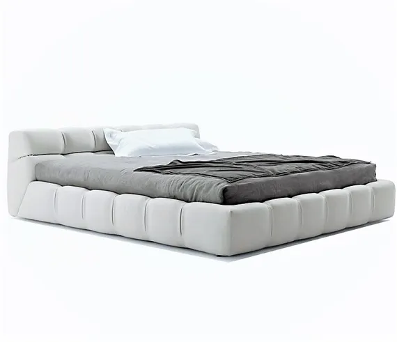 Кровать Tufty 180х200, белое букле