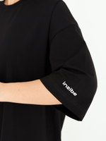 Футболка овер unisex, черная
