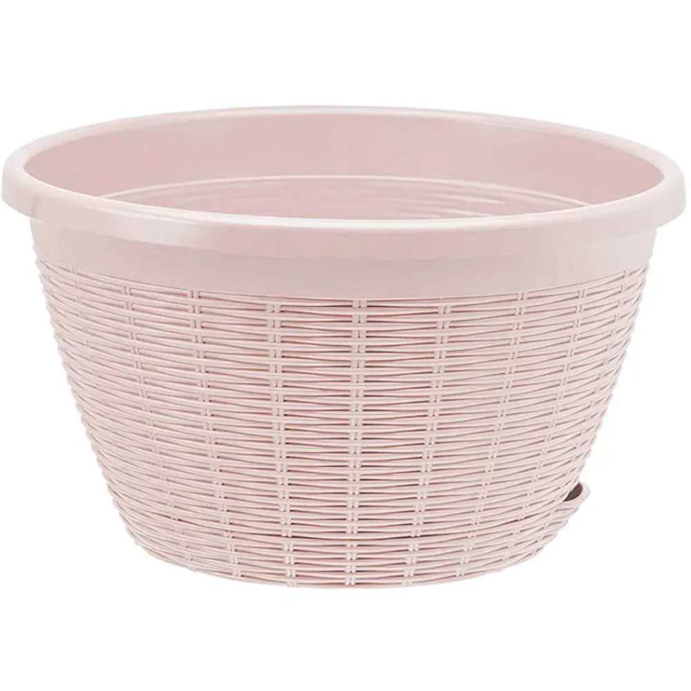 Кашпо для цветов пластиковое 4,5л d-27см Подвесное Пыльная роза