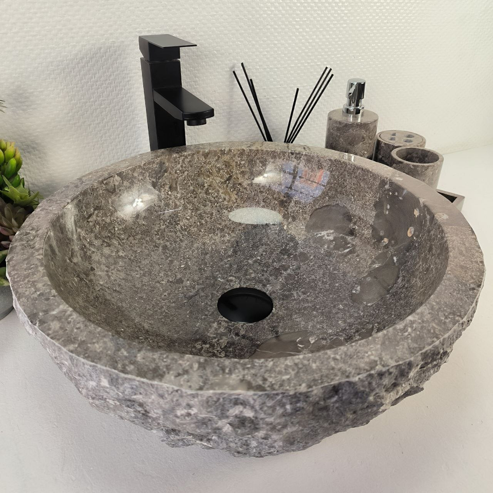 Раковина из мрамора Erozy Grey EM-64729 47*47*15 0186
