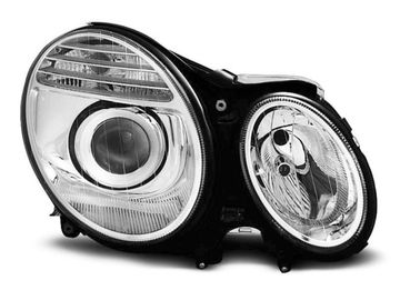 Передние фары chrome D2S/H7 для Mercedes E W211