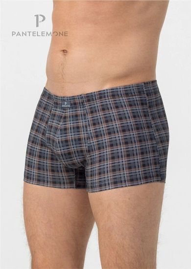 Трусы мужские боксеры Pantelemone PMH-1443, клетка коричневая