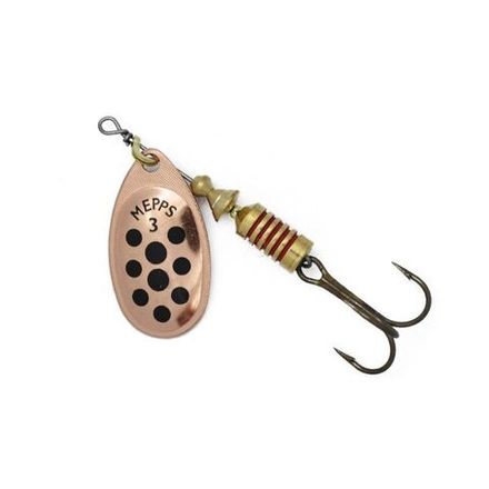 MEPPS Блесна Aglia Decoree Points Noirs №1 3,5г OR/черные точки