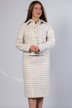 Юбка женская 3889ВПА, бело бежевый #323Ббе013889ВПА