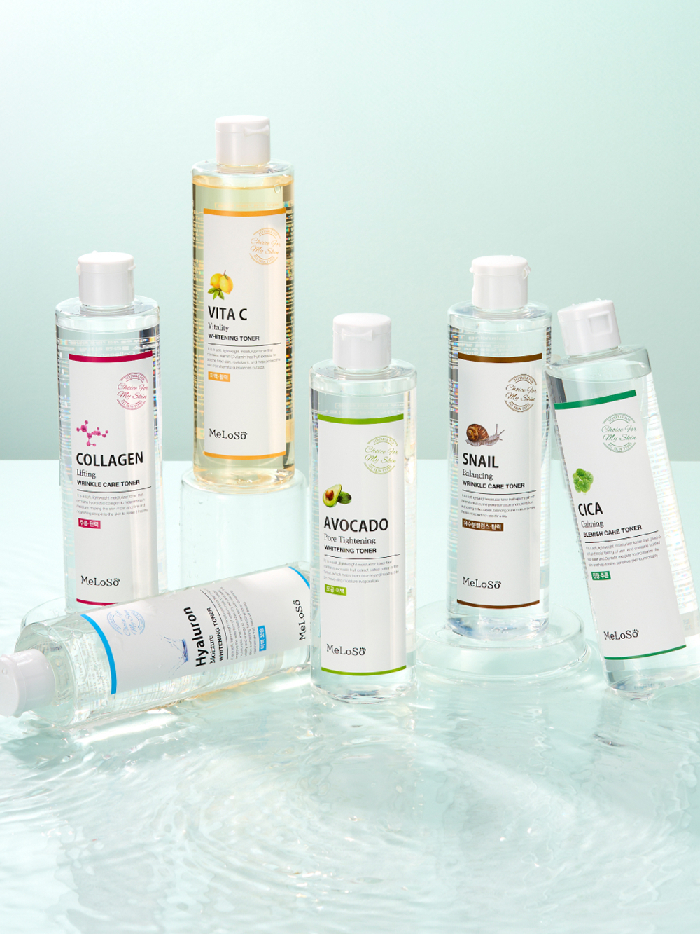 Meloso Toner Cica Calming Blemish Care Тонер для проблемной кожи лица успокаивающий, 300 мл