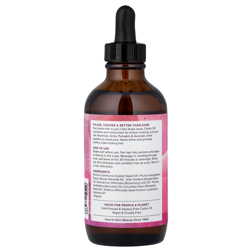 Heritage Store, касторовое масло и розмарин, средство для придания объема, для всех типов волос, 118 мл (4 жидк. унции)