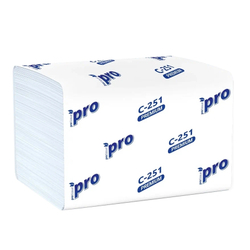 Диспенсерные бумажные салфетки V сложения, PROtissue "PREMIUM" Артикул С251, 2-сл, 210*210