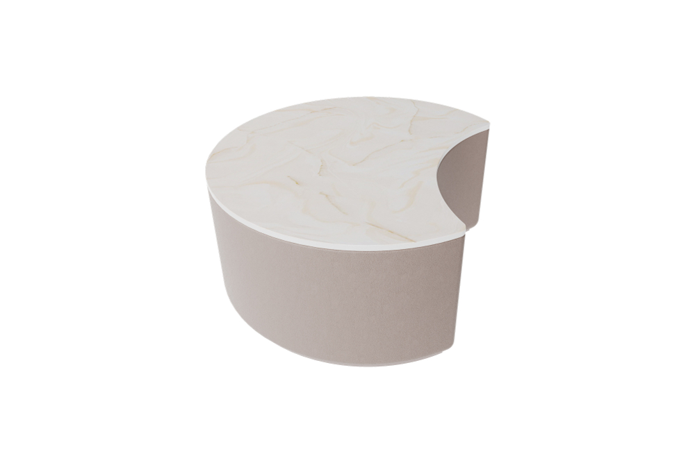 Столик Sun M, D 66 см высота 30 см (камень LC, бежевый)