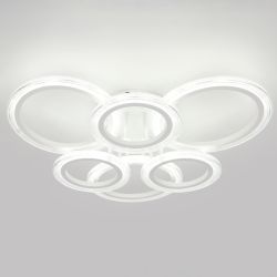 Светильник потолочный светодиодный ЭРА Модерн Ring CLL-1-90W 3K-6,5K RC WH с ДУ белый | Светильники SPB-6 с ДУ