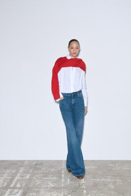 ZARA ДЖИНСЫ WIDE LEG СО СРЕДНЕЙ ПОСАДКОЙ — ZW COLLECTION, СВЕТЛО-СИНИЙ