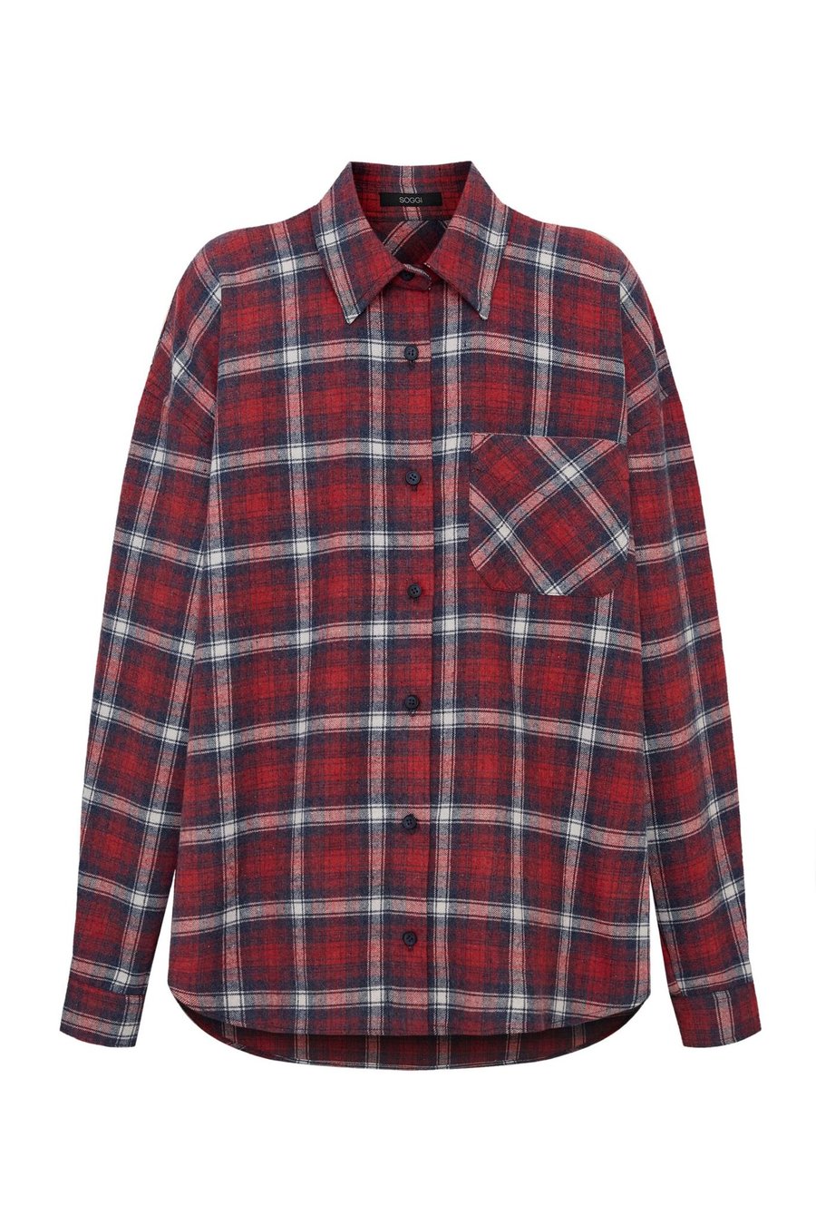 Рубашка в клетку красная