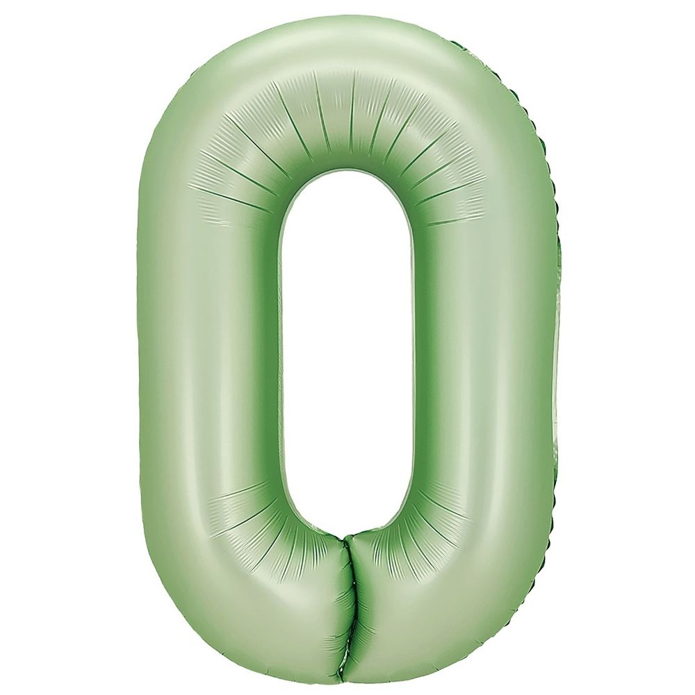 G Шар 40'' / 102 см "Цифра 0" Оливковый Сатин (БГ-60) 