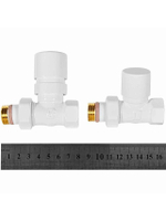 Комплект клапанов термостатический DESIGN 1/2 прямой белый STOUT (SVTDK-0001-000015W )