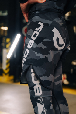 Компрессионные штаны Bad Boy Fighter черный/серый камуфляж