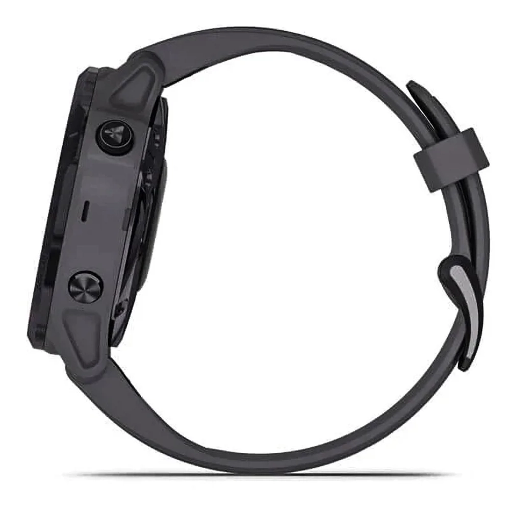 Спортивные наручные часы Garmin Fenix 6s Pro Solar аметистовый с темно-серым ремешком 010-02409-15