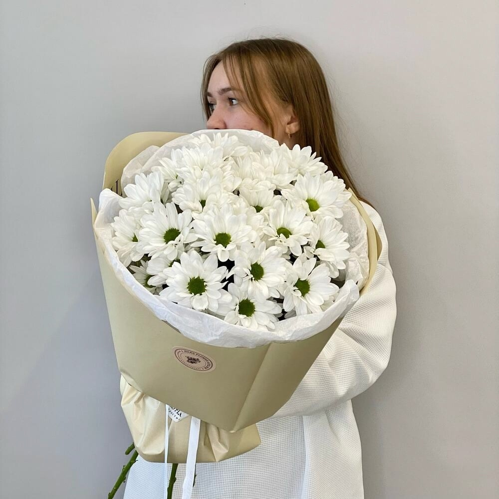 Монобукет из ромашек-хризантем