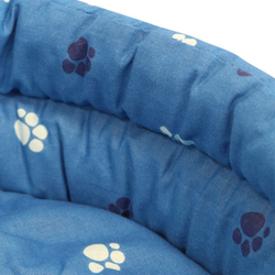 Моськи-Авоськи Лежанка круглая стёганая с подушкой, 47,5х47,5х21,5 см, цвет синий