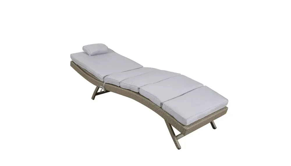 "Лиссабон" шезлонг из искусственного ротанга, цвет соломенный