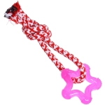 Игрушка - канат для собак мелких и средних пород «НЕСКУЧАЙКА», цвет красный, 20см / 45гр (лейбл)