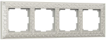 Рамка на 4 поста (матовый хром)