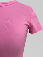 Футболка 6670 укороченная однотонная приталенная