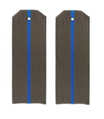 Погоны оливковые один голубой просвет (на пластике)