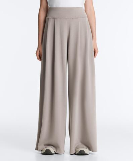 OYSHO Брюки с широкими штанинами и корсетным поясом, бледно-серый