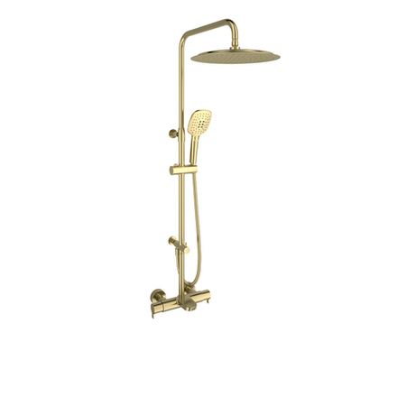 Душевая термостатическая система с изливом с ручным душем BLAUTHERM 945613RP300OC золото