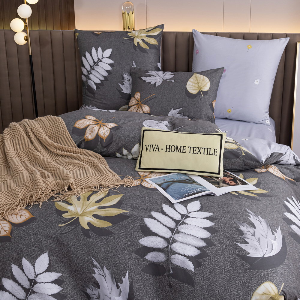 Комплект постельного белья Делюкс Сатин 100% хлопок на резинке LR451