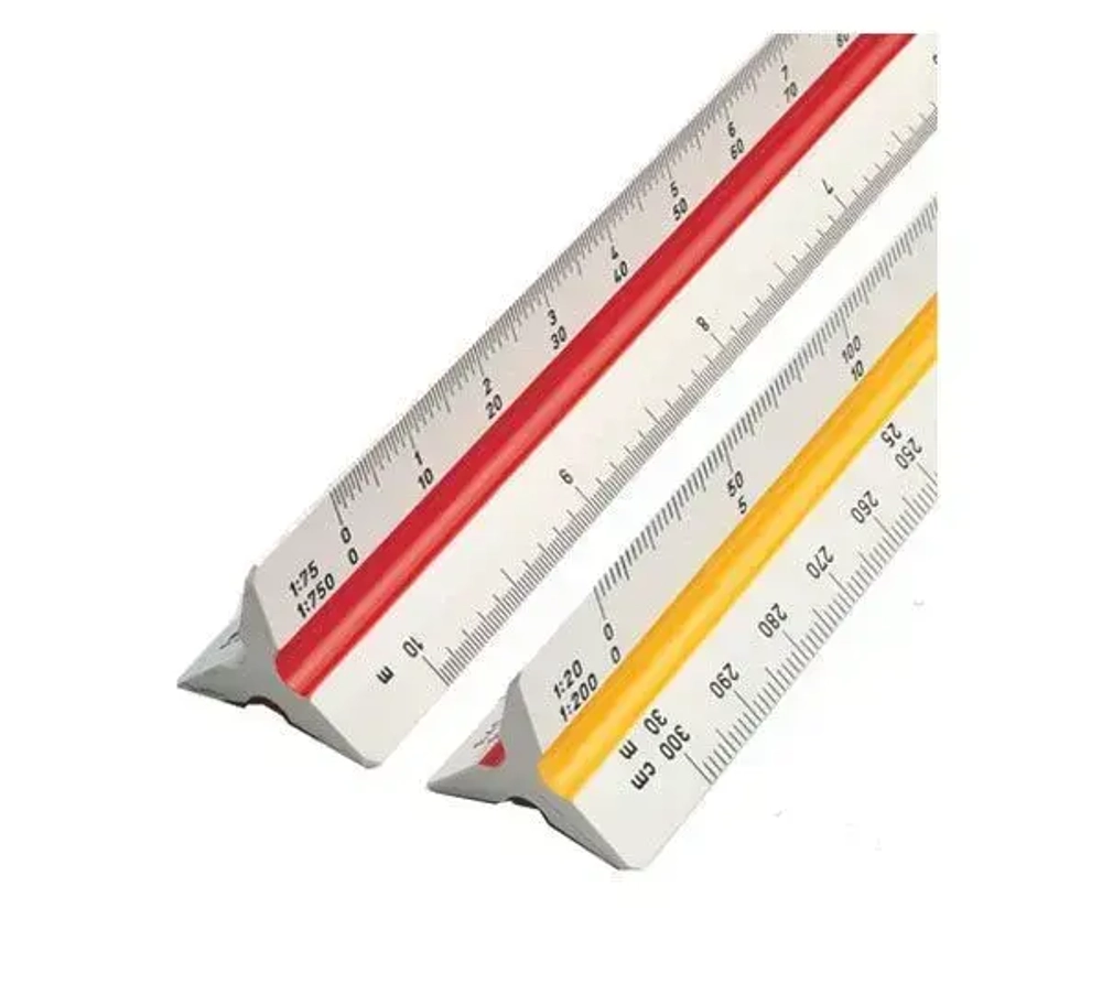 линейка визирная, масштабная линейка